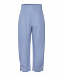 Penna Crop Linen Trouser - Stonewash