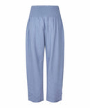 Penna Crop Linen Trouser - Stonewash