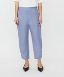 Penna Crop Linen Trouser - Stonewash
