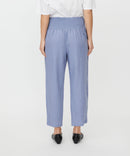 Penna Crop Linen Trouser - Stonewash