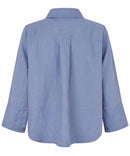 Jurelle 3/4 Sleeve Linen Shirt - Stonewash