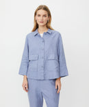 Jurelle 3/4 Sleeve Linen Shirt - Stonewash