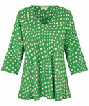 Katacia 3/4 Sleeve Print Blouse - Mint Green