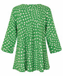 Katacia 3/4 Sleeve Print Blouse - Mint Green