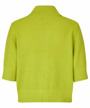 Liva Short Sleeve Cardigan - B Chartreuse