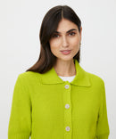 Liva Short Sleeve Cardigan - B Chartreuse