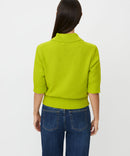 Liva Short Sleeve Cardigan - B Chartreuse