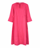 Nasya 3/4 Sleeve Dress - Carmine