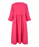 Nasya 3/4 Sleeve Dress - Carmine