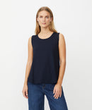 Elisa Sleeveless T-Shirt - Navy