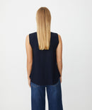 Elisa Sleeveless T-Shirt - Navy