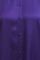 Bow Tie Flared Blouse - Purple