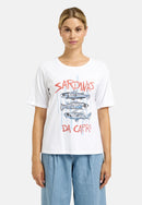Placement Print T-Shirt - White