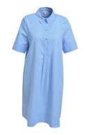 Short Sleeve Shirt Dress - Ocean Print