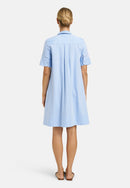 Short Sleeve Shirt Dress - Ocean Print