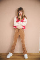 Sady Velvet Flared Trousers - Taupe