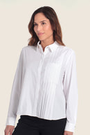 Spring Paradise Pleat Blouse - White