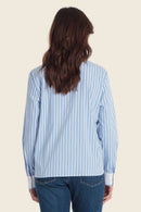 Spring Paradise Stripe Shirt - Blue Sky
