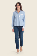 Spring Paradise Stripe Shirt - Blue Sky