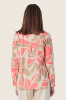 Coral Lagoon Print Blouse - Pink Powder