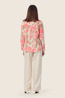 Coral Lagoon Print Blouse - Pink Powder