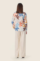 Coral Lagoon Floral Blouse - Beige Elm Tree