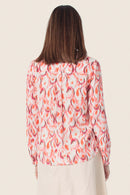 Coral Lagoon Print Blouse - Pink Flamingo
