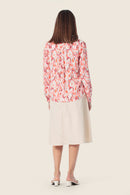 Coral Lagoon Print Blouse - Pink Flamingo