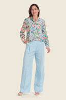 Summer Vibes Print Blouse - Holiday Print