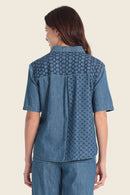 Summer Vibes Denim Blouse - Blue Medium Denim