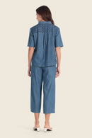 Summer Vibes Denim Blouse - Blue Medium Denim