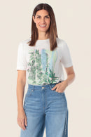 Spring Paradise Print T-Shirt - White & Off White