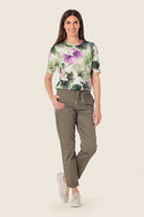 Spring Paradise Print T-Shirt - Green Jade