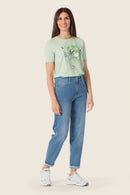 Spring Paradise Print T-Shirt - Green Mint