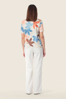 Coral Lagoon Printed T-Shirt - Beige Elm Tree