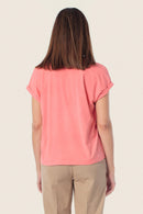 Coral Lagoon Printed T-Shirt - Pastel Coral Orange