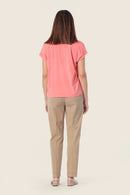 Coral Lagoon Printed T-Shirt - Pastel Coral Orange