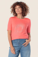 Coral Lagoon Printed T-Shirt - Orange Coral