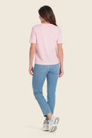 Summer Vibes Front Print T-Shirt - Pink Orchid