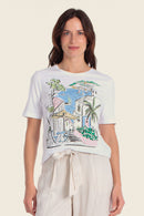Summer Vibes Front Print T-Shirt - White