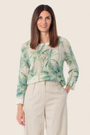 Spring Paradise Print Jumper - Green Safari