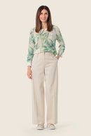 Spring Paradise Print Jumper - Green Safari