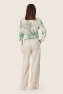 Spring Paradise Print Jumper - Green Safari