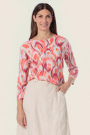 Coral Lagoon Print T-Shirt - Pink Flamingo