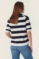 Paradise Polo Neck Jumper - Blue Navy