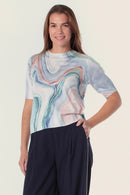 Spring Paradise Print Jumper - Blue Porcelain