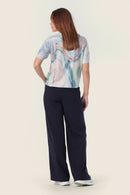 Spring Paradise Print Jumper - Blue Porcelain