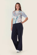 Spring Paradise Print Jumper - Blue Porcelain