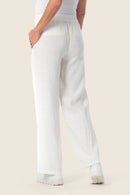 Coral Lagoon Linen Trouser - White