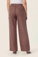 Coral Lagoon Linen Trouser - Brown Tobacco